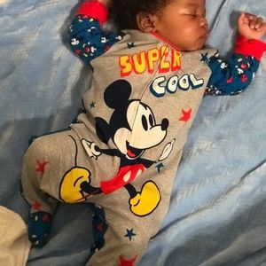 Mickey footie pjs
